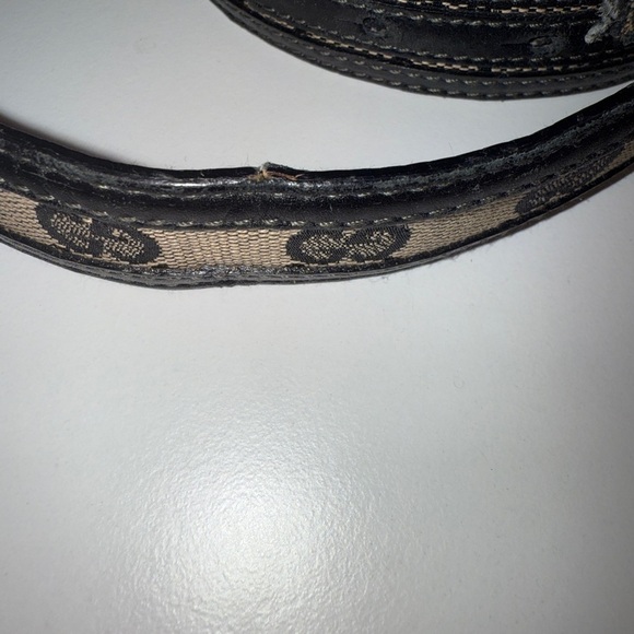 GUCCI GG Blue Canvas Leather Vintage Made in Italy Belt Only No Buckle main image 8